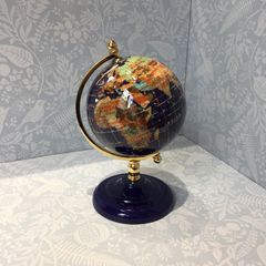 地球儀 インテリア 天然石 方位磁石 アンティーク 置物 オブジェ 世界