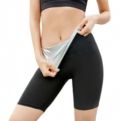 サウナ スーツ ヒートラップ Lサイズ 大きいサイズ 家庭用サウナスーツ レディース スポーツパンツ ショート フィットネス ヨガ トレーニング 運動用 洗濯可能 引き締め ガードル レディース 5分丈 R10268