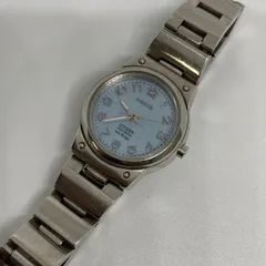 【CITIZEN】シチズン　ウィッカ　ライトブルー　稼働品　E030-S001935