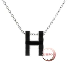 HERMES エルメス ポップH（アッシュ） ネックレス ペンダント ブラック シルバー【中古】