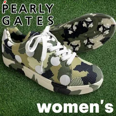 PEARLY GATES パーリーゲイツ ゴルフ カモドット柄 迷彩柄 レースアップ ローカット ソフトスパイク ゴルフシューズ スパイクレンチ付き 053-2192502 定価3.5万 オリーブ カーキ ブラック ホワイト ▲039▼50326w03