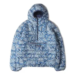 Supreme シュプリーム ジャケット ブルーペイズリー サイズ:XL | 22AW ペイズリー柄 ハーフジップ プルオーバー ダウンジャケット (Micro Down Half Zip Hooded Pullover)【メンズ】【中古】