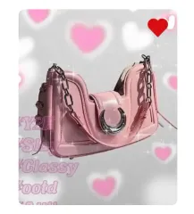 Y2K ピンクチェーン ショルダーバッグ