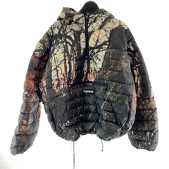 【中古】Supreme Micro Down Half Zip Hooded Pullover 総柄 ブラウン サイズM シュプリーム [17]