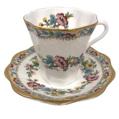 アンティーク英国名窯コルポート デミタスカップ&ソーサー COALPORT