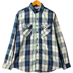 古着 70~80年代 ファイブブラザー Five Brother 長袖 フランネルチェックシャツ USA製 メンズXL相当 ヴィンテージ/eaa590303