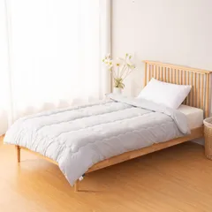 【在庫処分】CozySleep 掛け布団 ダブル 肌掛け布団 オールシーズン 軽量 暖かい 【Ag+銀イオン抗菌素材】【SEK衛生認証】洗える 抗菌防臭 防ダニ 吸水速乾 柔らかな肌触り 体にフィット かけ布団 ピーチスキン加工 約1.9KG 無地 190x2のサムネイル
