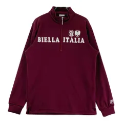 サイズ：L FILA GOLF フィラゴルフ  裏フリース ハーフジップ長袖Tシャツ  レッド系 [240101542049] ゴルフウェア メンズ ストスト