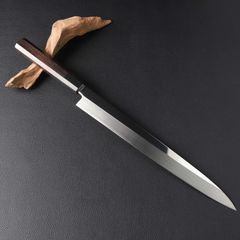 柳刃包丁 刺身包丁 尺（刃渡り300mm）通常鏡面仕上げ 本刃付け 八角柄