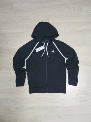 アディダス ブラック フードジップアップ トレーニングウェアM