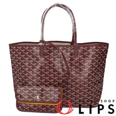 ゴヤール サンルイPM PVC/レザー レディース トートバッグ ボルドー 美品 【新品】