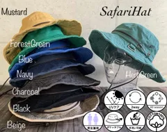 8色展開 帽子 サファリハット アドベンチャーハット ウォッシュ加工 UV対策 日よけ キャンプ アウトドア 男女兼用 コットン メンズ レディース オールシーズン 紫外線対策
