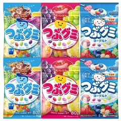 春日井製菓 つぶグミアソート 3種 （つぶグミ/ソーダ/ヨーグルト） 各2袋セット 食べ比べ 詰め合わせセットのサムネイル