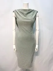 1684 Veautt ヴュート キャバクラ ドレス 伸縮性 ラメ キラキラ ドレープ ビジュー スリット キャバドレス XS