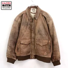 80s vintage A-2タイプ レザージャケット メンズ 表記Mサイズ