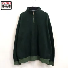 00s RALPH LAUREN 無地 ハーフジップ プルオーバー フリースジャケット メンズ 表記XXLサイズ