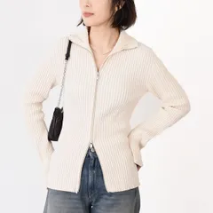 JILSANDER ジルサンダー カーディガン トップス J02HP0002 J15362 BEIGE ベージュ レディース 女性 コットン リブ ニット ハイネック ジップ 長袖 モードのサムネイル