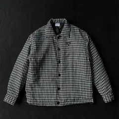 新品未使用 h 新作 チェック柄シャツ風 中綿ジャケット｜秋冬 薄手タイプ カジュアル ブルゾン ジャケット メンズ レディース兼用