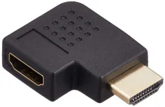 エレコム HDMI延長コネクタ L字 【右方向】 HDMI (メス) - HDMI (オス) ブラック AD-HDAAB03BK [ケーブル方向:右]