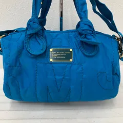 5314　MARC BY MARC JACOBS　マークバイマークジェイコブス　 トートバッグ　2way　ショルダーバッグ　ブルー系　青系　キルティング　 ナイロン　レディース