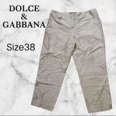 DOLCE&GABBANA 　ドルガバ　シルク　クロップドパンツ　ベージュ38のサムネイル