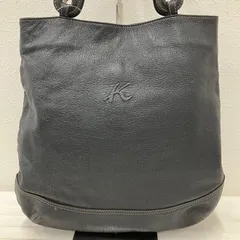 5380　Kitamura　キタムラ　ハンドバッグ　レザー　ブラック系　 黒系　Kロゴ　レディース