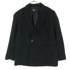 美品 ZARA ザラ 長袖 テーラードジャケット S ブラック メンズ 古着