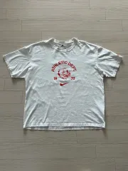 アメリカンなNIKE ランニング プリンティング 半袖 Tシャツ XXL (100-105)