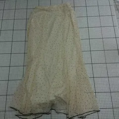 ◇ ⊂ mystic ドット柄ロングスカート アイボリー系 Fサイズ レディース E  【1508250040504】