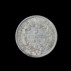 フランス 1855年 ナポレオン3世 5フラン大型銀貨（無冠） - メルカリ