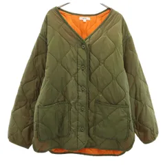 niko and... ニコアンド ライナー キルティングジャケット 4 オリーブ 中綿 レディース 古着