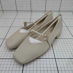 ◇ ⊂ 【ジョシニー JOSINY】ストラップ付きスクエアトゥパンプス ベージュ系 23.5cm レディース E  【1508260039796】