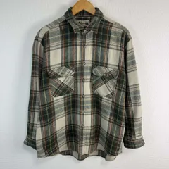 長袖シャツ ネルシャツ チェック 総柄 アースカラー マルチカラー LLサイズ メンズ 古着 ストリート アメカジ アウトドア