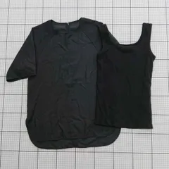 ◇ Θ ユナイテッドアローズ シンプル系 半袖 シアーブラウス タンクトップ サイズ表記なし ブラック系 レディース E  【1508260043380】