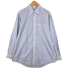 古着 80~90年代 ブルックスブラザーズ Brooks Brothers MAKERS 長袖 ボタンダウンストライプシャツ USA製 メンズL相当/eaa589163
