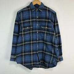 90s Field & Stream フィールドアンドストリーム ネルシャツ 長袖シャツ チェック柄 ブルー 青 メンズ Sサイズ 古着 ストリート アメカジ グランジ　ワーク系