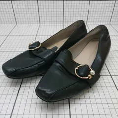 ◇ Θ オリエンタルトラフィック 高級感 レザーローファー サイズ24cm ブラック系 レディース E  【1508260044745】