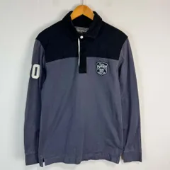 Eddie Bauer エディーバウアー ラガーシャツ キルト 切り替え ワンポイントロゴ ワッペン ロゴ刺繍 エルボーパッチ メンズ Sサイズ 古着 スポーツMIX ストリート　アメカジ