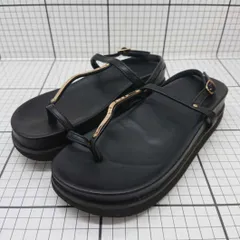 ◇ Θ SHIPS シップス シンプル系 メタルサンダル サイズ23cm ブラック系 レディース E  【1508260044646】