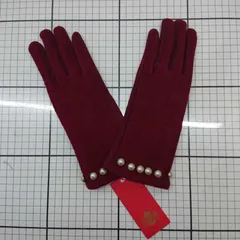 ◇ Θ 美品 ブランド不明 シンプル系 手袋 - ワインレッド系 レディース メンズ E  【1508260044929】