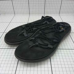 ◇ ⊂ Teva テバ 夏 フラット クロス サンダル サイズ表記なし ブラック系 メンズ E 【1508260046336】