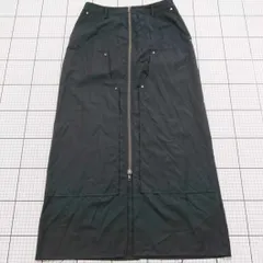◇ ⊂ JEANASIS フロントZIPロングスカート ブラック系 Mサイズ レディース E  【1509100018148】