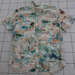 ◇ ⊂ GAP スタンダードフィット ストレッチ リゾート柄シャツ マルチカラー系 L メンズ E  【1509100018001】