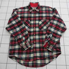 ◇ ⊇  FAVORITE GEAR チェック柄ネルシャツ レッド系×アイボリー系 M メンズ E  【1509100017356】