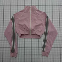 ◇ ⊇ WEGO ウィゴー スポーティー ショート丈 長袖 トラックジャケット サイズフリー ピンク系 レディース E  【1509100018544】