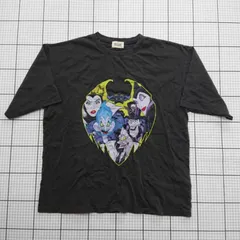 ◇ ⊂ Disney ディズニー ヴィランズ カジュアル 半袖 プリントTシャツ サイズM チャコール系 レディース E  【1509100018513】