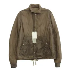 リックオウエンス ミリタリージャケット イタリア製 ダークブラウン Lサイズ Rick Owens（リックオウエンス）ミリタリーブルゾン 黒 サイズ:48(L位