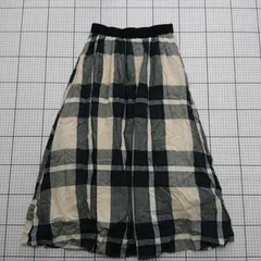 ◇ ⊂ サマンサモスモス チェック柄 ロング フレア スカート サイズフリー アイボリー系 ブラック系 レディース E  【1509100019541】