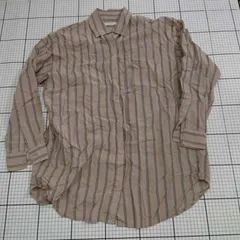 ◇ ⊂ JEANASIS ストライプ柄 長袖 シャツ サイズF ブラウン系 レディース E  【1509100021094】