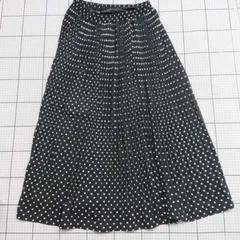 ◇ ⊂ RODEO CROWNS ドットプリーツスカート ブラック系 FREE レディース E  【1509100023876】